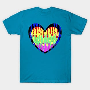 rainbow heart myth goth 23 T-Shirt